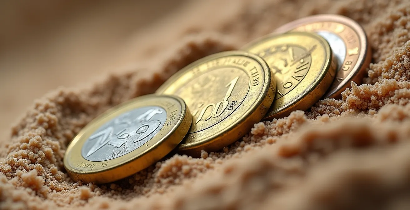 Rappresentazione dell'erosione del valore del denaro nel tempo