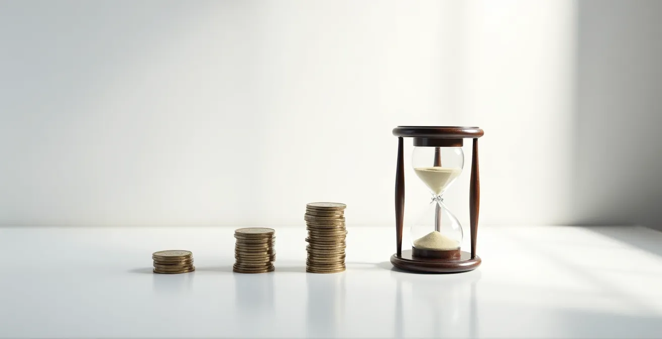 Grafico che mostra l'aumento degli interessi nel tempo con il consolidamento