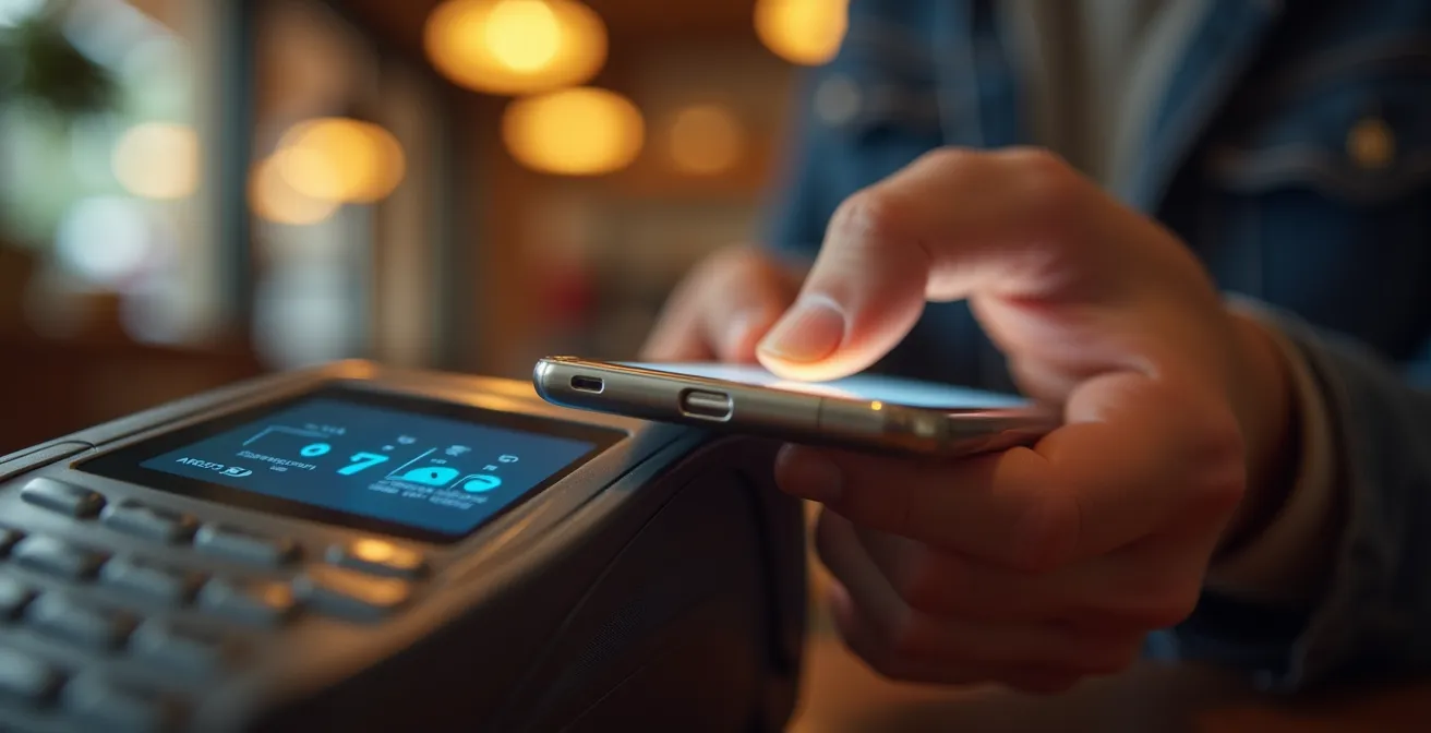 Pagamento contactless con smartphone su terminale POS