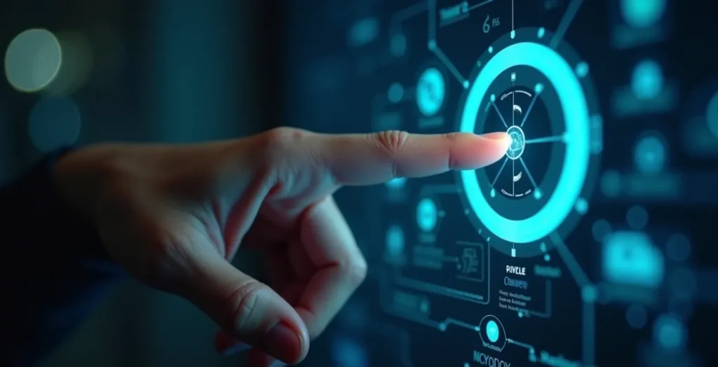 Mano che attiva una polizza assicurativa on-demand su smartphone con un tocco Mano che attiva una polizza assicurativa on-demand su smartphone con un tocco